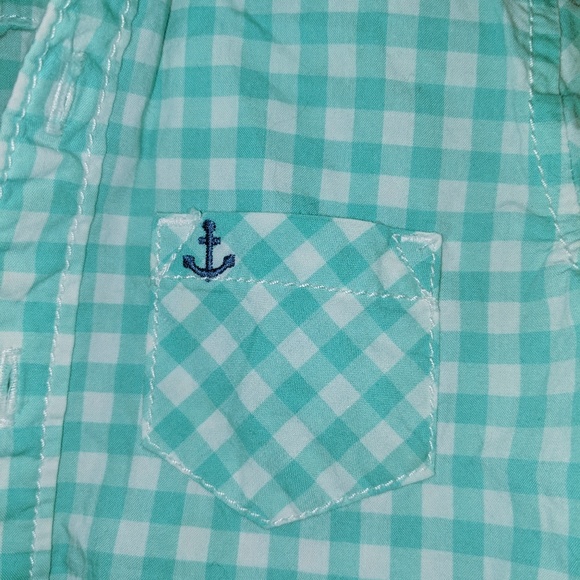 EUC! Teal Carter's 18M Boys Dress Shirt Onsie - Picture 3 of 3
